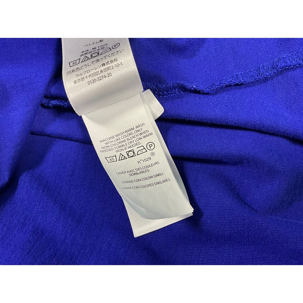 Polo Ralph Lauren Mens Custom Slim Fit Long Sleeve Blue T-Shirt Red Pony Size M - Picture 14 of 14